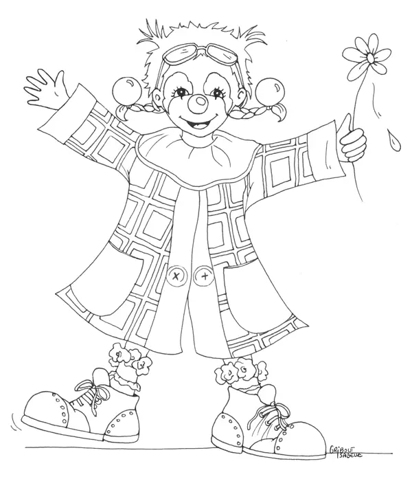 Coloriage Anita le clown n°2
