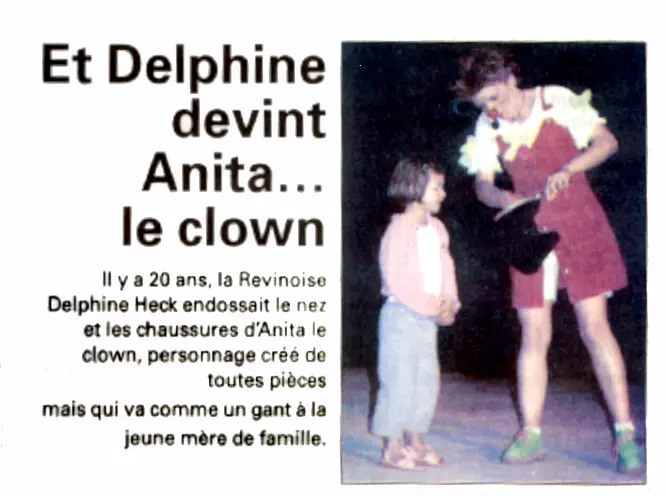 Article de presse sur un portrait d'Anita le clown